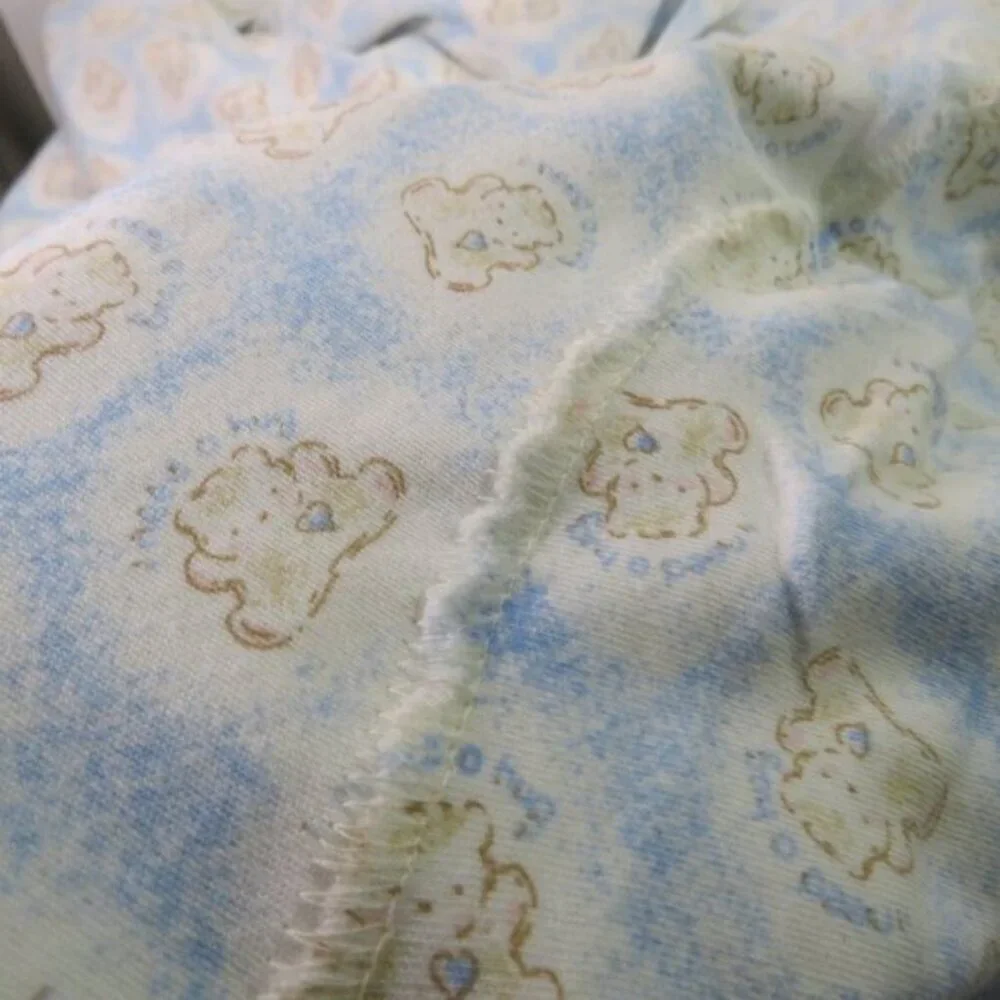 Baby Blue Teddy Bear Double Knit Fabric (Medium Weight) 